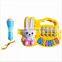 Plastic Kid Small Musical Instrument Toy Electronic Organ Toys with Microphone