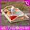 New design preschool food set toys wooden kids play food W10B184