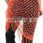 Hot selling triangle crochet belly dance hip scarf with paillettes