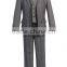 Boy''s 5-Piece Solid Formal suit Tuxedo 2 Button jacket w/Vest and pinstrip Tie Size 2T-14