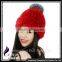 CX-C-239E New Arrive Luxury Top Quality Baggy Mink Fur Hat With Top Fur Ball Beret Beanie Hat Cap
