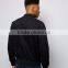 Sports Clothes Black Cotton Bomber Jacket Side Pockets With Lining Sport Jacket Teaming With A Red Tee