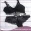 Ladies custom high quality sexy hot new design lace transparent bra and panty set