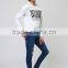 ladies 100% cotton long sleeve cropped sweatshirts new crop top pullover hoodie hooded custom printed wholesale