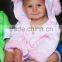 High quality fancy cotton bathrobe in pink poodel