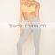 hot sale China women clothing custom yoga fashion elastic plain skinny zip leggings