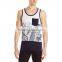 Design Custom Screen Printing 100 Cotton Bulk Wholesale Stringer Tank Top For Men