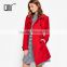 Classically styled belle trench coat women long winter windbreaker jacket