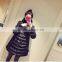 Women's long section of Rex Rabbit Fur Collar down Jacket thicken coat Down Jackets for Winters