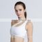 white fitness yoga bra / o tg 4 COLOR one shoulder athletic workout jogging sports bras/lastest design