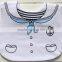 blak white TPU technica large waterproof tuxedo baby feeding bibs