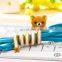 promotion high quality cute soft pvc long animal shaped headphones cable bobbin winder