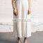 White High Waist Stacks Fitted Pant For Women