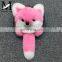 2016 Luxury Bunny Patten Fur Car Fox Shape Accessory Real Rex Rabbit Fur Keychains