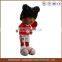 Hot selling plush rag toy custom black girl toy soft stuffed doll