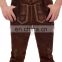 Bright Over Knee Leather Pants Suede Leather Dark Brown German Bavarian Lederhosen (German Garments)