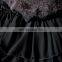 women tunic pure color pleated shirt with embroidery high neck winter causal tunic tops