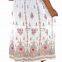 Embroidered Skirts Wrap Tribal Peasant Sequin Gypsy Indian handwork Rayon Skirt Boho Hippie Casual Sequin Work Long women White
