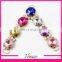 wholesale cheap slipper decoration colorful acrylic rhinestone bikini connector