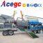 Mobile alluvial gold wash plant with trommel,concentrator and sluice box