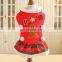 Pet dog Christmas clothes Gingerbread plaid skirt gift