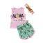 Boutique children clothing boutique outfits 100%Cotton fabric kids clothing