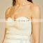 TWOTWINSTYLE Casual Strapless Women Tops Slash Neck Sleeveless Slim Short Knitting Vest