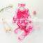 2Pcs Set Baby Girls Clothes Set Tie-Dye Print Round Neck Long Sleeve Romper Tops Pants Summer Autumn Baby Boy Girls Suit 0-24M