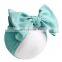 7Inch 20Colors Girls Big Bow Headband Large Hair Bows Solid Elastic Turban Head Wraps