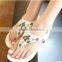 New 2016 wholesale Summer new fashion leather flip-flops popular metal diamond cool slippers