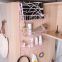 3 Layers Iron Storage Shelf Rack with Hooks for Bedroom & Kitchen Storage Rack Behind The Door