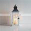 HOT SELL Amazon best seller wedding customized home decoration wood white candle lantern with Galvanized top