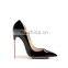 Wholesale Fancy Attractive Black Patent Color Pumps Stylish High Heels Ladies Sandals Shoes