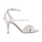 women new attractive design high stiletto heels glitter cross strap bridal party sandals shoes