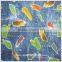 oil painting style denim fabric