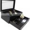 Unique Black Customized Leather Watch Organizer Collection Luxury Men Watch Packaging Display Case Box