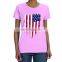 Printed USA Fashion American flag t shirt for women