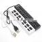 High Quality 7 Port USB 2.0 HUB switch USB Splitter Multi hub usb docking station for Macbook PC Laptop