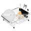 Expandable Deep & Large Dish Drying Rack with Removable Utensil Holder Stainless Steel for Over the Sink/ Kitchen Countertop