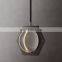 Custom Frosted Glass Ball Eclatant Metal Industrial Brass Pendant Lamp Home Engineering Hotel Light Luxury Ceiling Lamp
