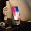 multifunctional wooden Portable mini Big Sound Led Light Stereo Alarm Clock BT Speaker phone holder Wireless Charging Charger