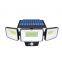 Moderne IP65-wasserdichte, an der Wand montierte, von Solarmodulen angetriebene LED-Induktions-Gartenleuchte mit dreiseitigem PVC-Leuchtenk?rper, Au?enwandleuchten