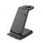 15W 3-in-1 multifunctional wireless charger desktop phone holder for mobile phone watch for AirPods short circuit protection