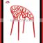 Colorful fuctional hollow out plastic chair