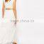 Womens White Crochet Lace Maxi Skirt