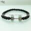 China Manufacturer Fashion Men Bead Bracelet, High Quality 316l Stainless Steel Bracelet, Custom Dumbell Bracelet