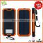 Solar Power Bank Charger Customized 10000mah Solar Mobile Charger Usb Portable Power Bank With LED Flashlight                        
                                                Quality Choice