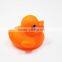 Small Orange Plastic Duck Swimming Pool Floating Toys