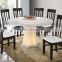 Marble Dining Table Wooden Chair Glowing Table Stand