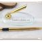 TT-09 luxury golden desk pen with glass holder, high quality stand pen